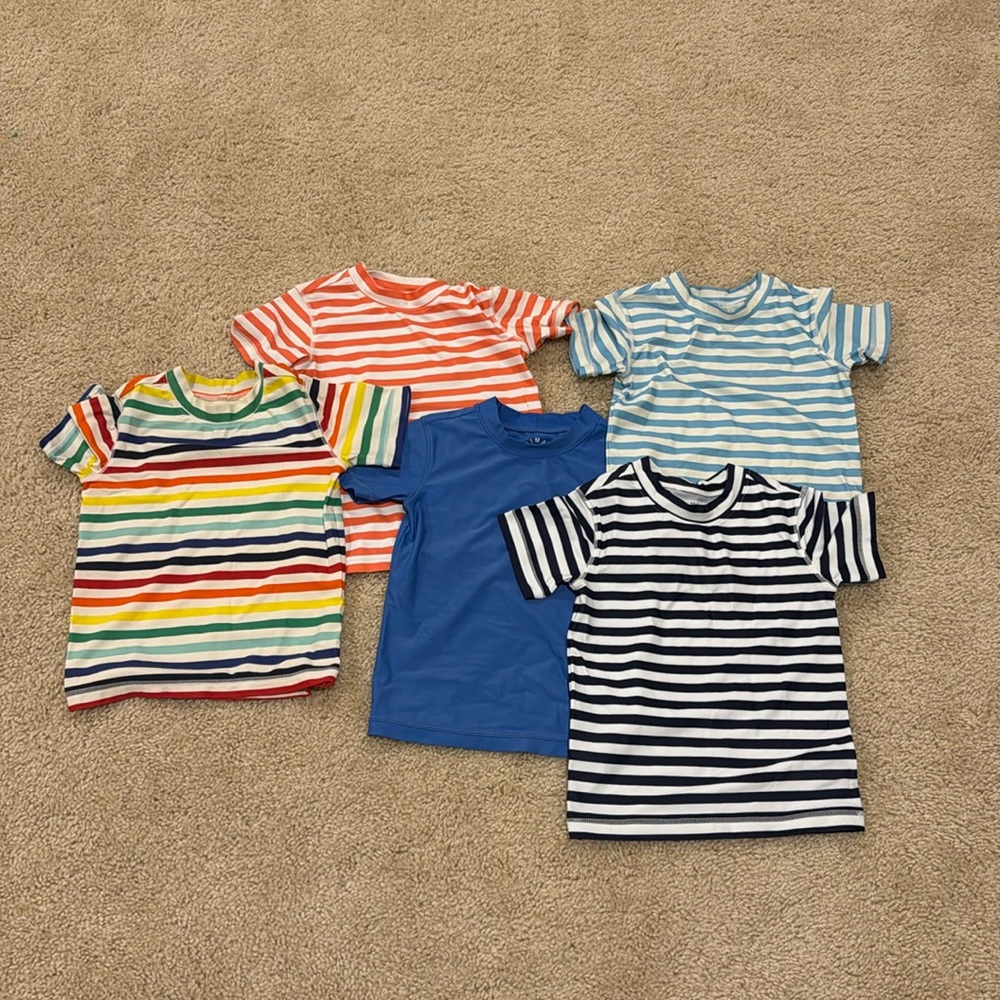 Five short sleeve sun guard shirts